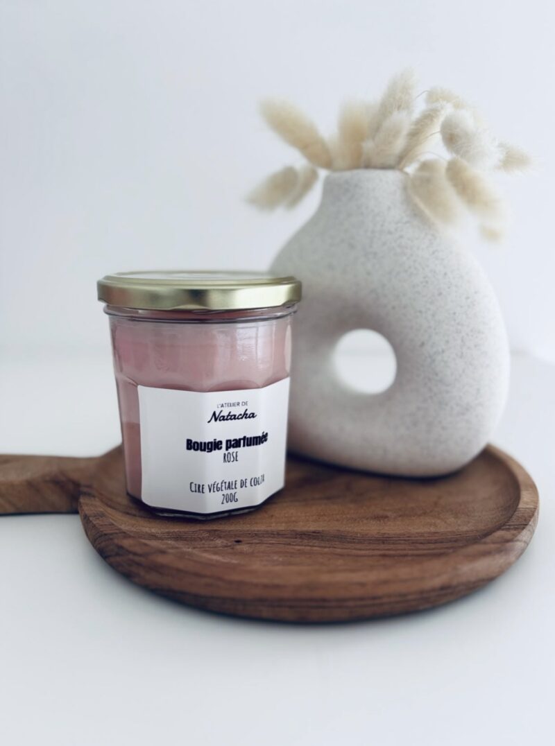 Bougie parfumée rose