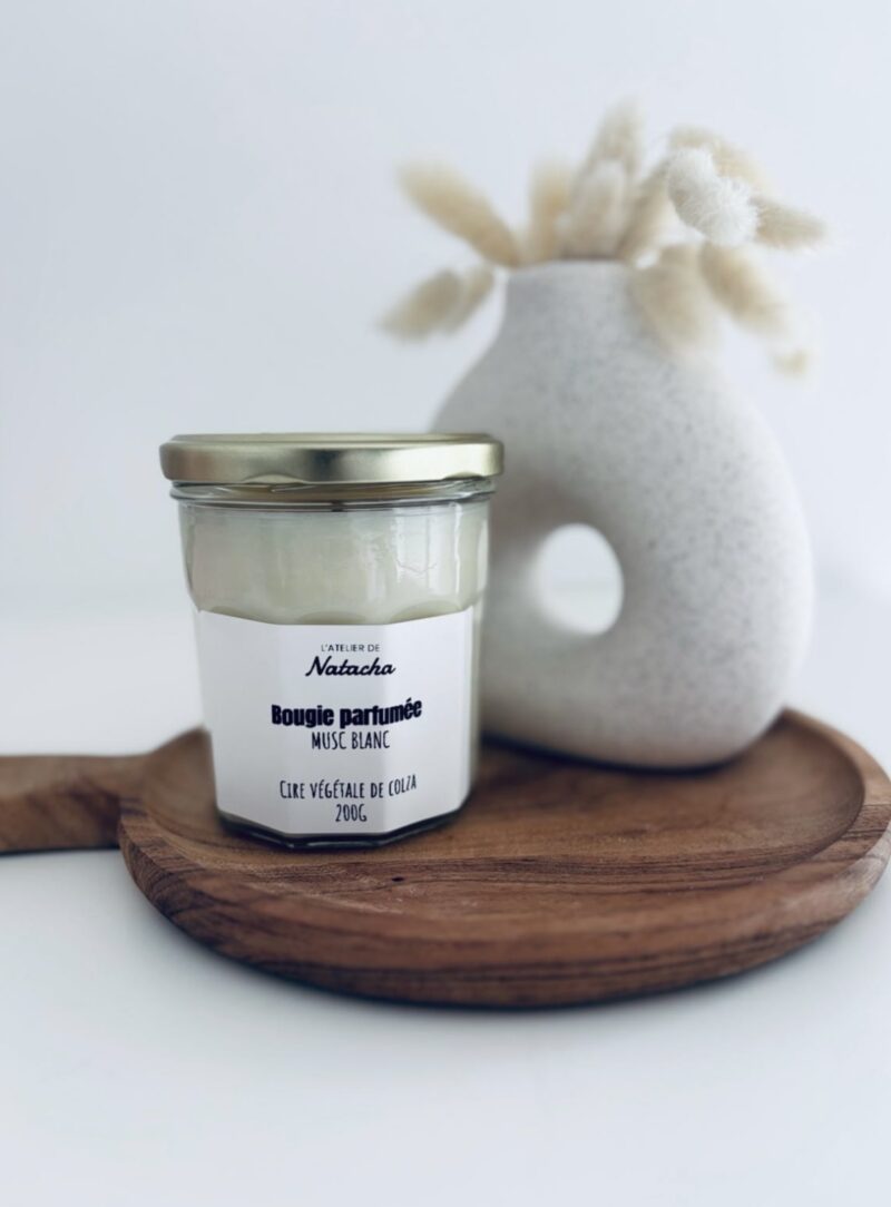 Bougie parfumée musc blanc